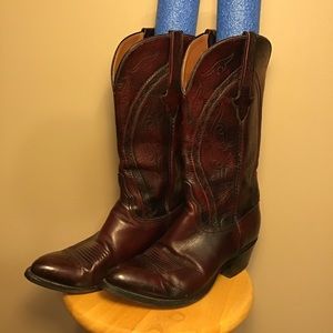 Lucchese red leather cowboy boots men’s size 9EE